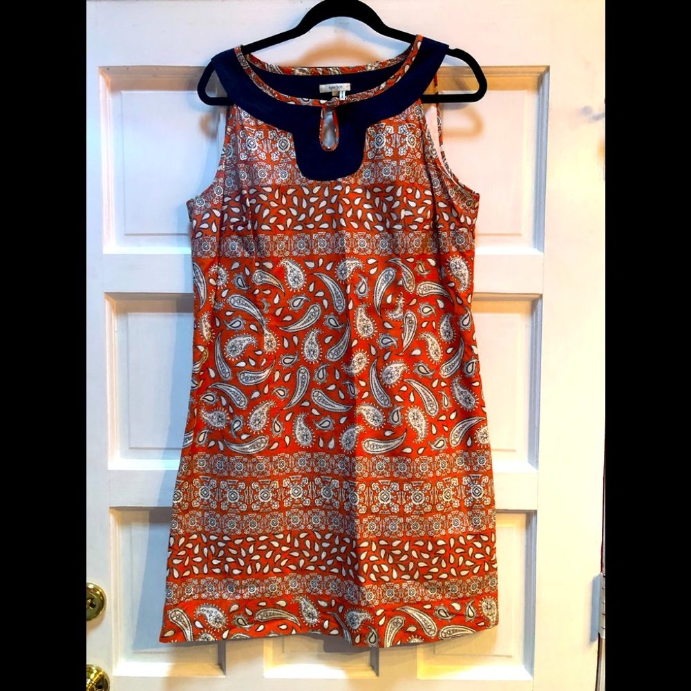 Tyler Boe dress. Orange and navy. Size 12